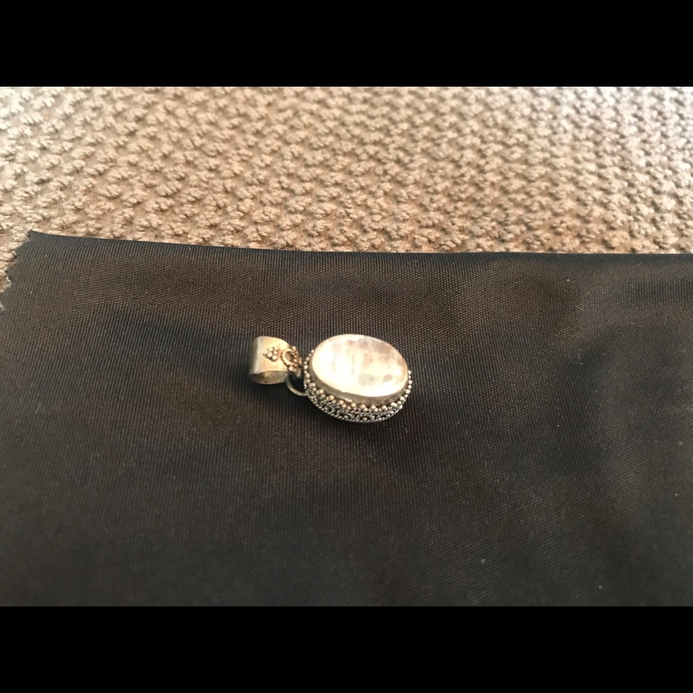 Sterling silver and moonstone pendant